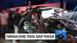 Tabrakan Mobil Travel Sarat Pemudik