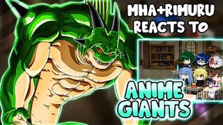 MHA/BNHA+Rimuru Reacts to "Top 10 Anime Giants" || Gacha Club ||