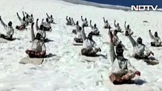 Yoga At 15,000 Feet In Snow-Covered Himalayas By Soldiers