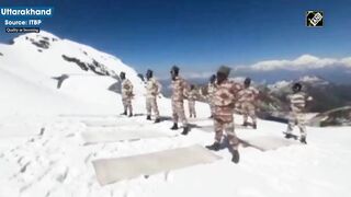 Yoga At 15,000 Feet In Snow-Covered Himalayas By Soldiers