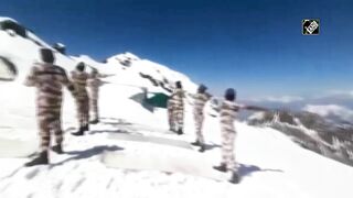 Yoga At 15,000 Feet In Snow-Covered Himalayas By Soldiers