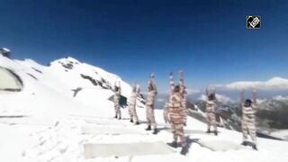 Yoga At 15,000 Feet In Snow-Covered Himalayas By Soldiers