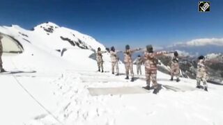 Yoga At 15,000 Feet In Snow-Covered Himalayas By Soldiers