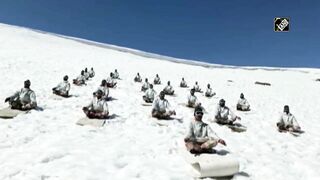 Yoga At 15,000 Feet In Snow-Covered Himalayas By Soldiers