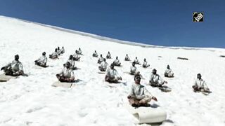 Yoga At 15,000 Feet In Snow-Covered Himalayas By Soldiers