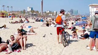 Spain best beaches ????????????️Barcelona beach walk/ beach Nova Icaria