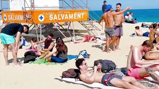 Spain best beaches ????????????️Barcelona beach walk/ beach Nova Icaria