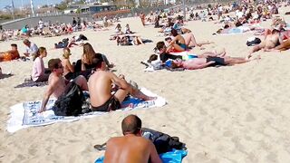 Spain best beaches ????????????️Barcelona beach walk/ beach Nova Icaria