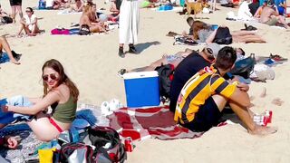 Spain best beaches ????????????️Barcelona beach walk/ beach Nova Icaria