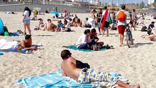 Spain best beaches ????????????️Barcelona beach walk/ beach Nova Icaria