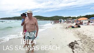 IBIZA Beach Spain Summer -  Beautifu Beach of IBIZA Las Salinas Walking 4k (reupload)