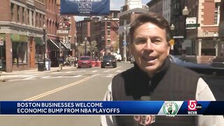 Boston businesses welcome economic bump from Celtics, Bruins playoff games