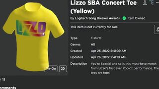 FREE ACCESSORIES! HOW TO GET (GOLD) GAYLE ABC Chain & Lizzo SBA Concert Tee! (ROBLOX LOGITECH EVENT)