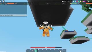 i just invented an OP BLOCK CLUTCH trick...???? (Roblox Bedwars)