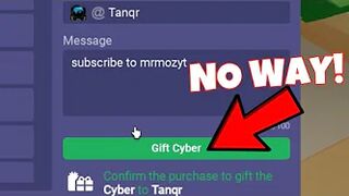 GIFTING Tanqr THE NEW CYBER KIT!! - Roblox Bedwars