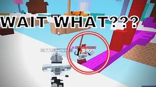 This guy has long legs (Roblox Bedwars)