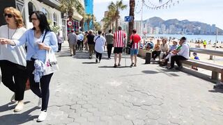 BENIDORM ???????? LEVANTE BEACH BARS & Restaurants May 2022 Spain Walking Tour 4K