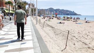 BENIDORM ???????? LEVANTE BEACH BARS & Restaurants May 2022 Spain Walking Tour 4K