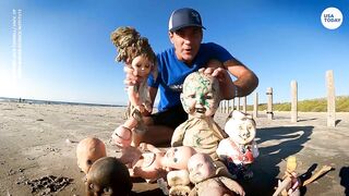 Beach trash baby dolls wash up on shore | USA TODAY