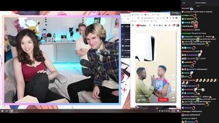 xQc showing Pokimane his Stream culture