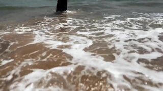 Photographer, Model, and Videographer Getting Wiped Out by Waves