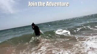 Photographer, Model, and Videographer Getting Wiped Out by Waves