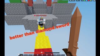 Dying is better than diamond sword?...(Roblox Bedwars)