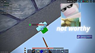 he was not worthy for @SimplifieYT  roblox bedwars