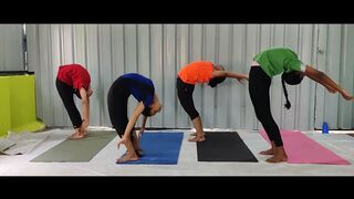 pragnya yoga academy yoga students advanced yoga postures training chakrasana free flow of spine