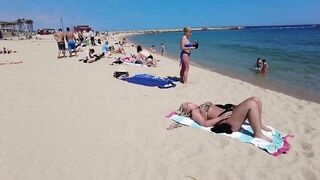 Barcelona Spain - Beach Walking - Beach Nova Icària - 2022