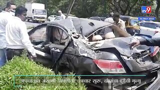 Palm Beach Road Accident | नवी मुंबईतील पाम बीच रोडवर भीषण अपघात - tv9