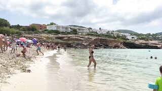 IBIZA Beach Spain Summer -  Beautifu Beach Cala Tarida Amazing IBIZA Walking 4k (reupload)
