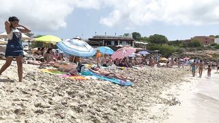 IBIZA Beach Spain Summer -  Beautifu Beach Cala Tarida Amazing IBIZA Walking 4k (reupload)