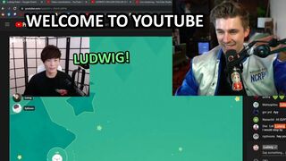 Ludwig Trolls Sykkuno on his first Youtube stream