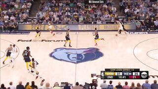 Klay Thompson 2 of 12 3pts clutch travel vs Grizzlies 2022 PO G2