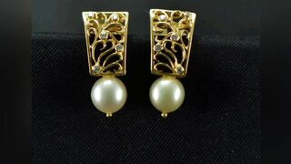 below 5 grams lo  20 above pearl gold earrings models.