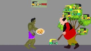 Motu Paltu vs Granny, Spiderman, Hulk, Deadpool Auto Rickshaw Funny Cartoon Animation | ispiderman