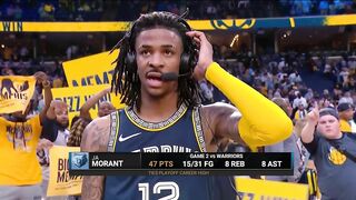 Ja Morant Joins Inside the NBA after Game 2 Win vs Warriors, Postgame Interview ????