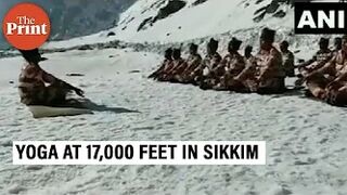 ITBP 'Himveers' perform Yoga at 17,000 feet