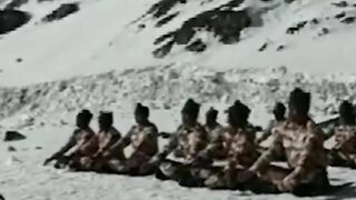 Indo-Tibetan Border Police Participate in Yoga at 17,000 Feet Snow-Covered Himalayas