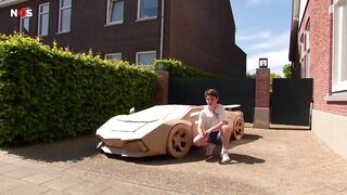 Olivier bouwt zijn eigen Lamborghini (van karton)