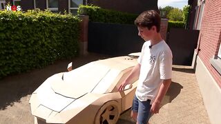 Olivier bouwt zijn eigen Lamborghini (van karton)