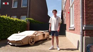 Olivier bouwt zijn eigen Lamborghini (van karton)