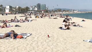 Barcelona beach walk ????????????beach Bogadell 2022