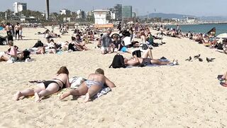 Barcelona beach walk ????????????beach Bogadell 2022