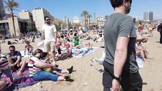 Beach Walk Spain - Barcelona - Sant Miguel Beach - 2022