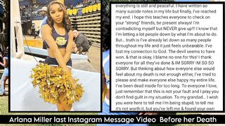 Arlana Miller last Instagram Message Video Before her Death