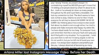 Arlana Miller last Instagram Message Video Before her Death