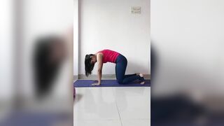 Cat And Cow Posture Practice | Dog Downward Practice | Indian Yoga Girls | Indian Girls Yoga