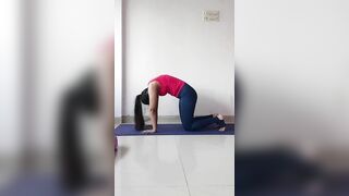 Cat And Cow Posture Practice | Dog Downward Practice | Indian Yoga Girls | Indian Girls Yoga